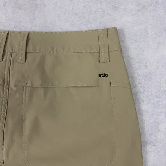 Stio Shorts Mens 32 Coburn Chino Tan Nylon Hiking Performance Gorpcore - Picture 9 of 12